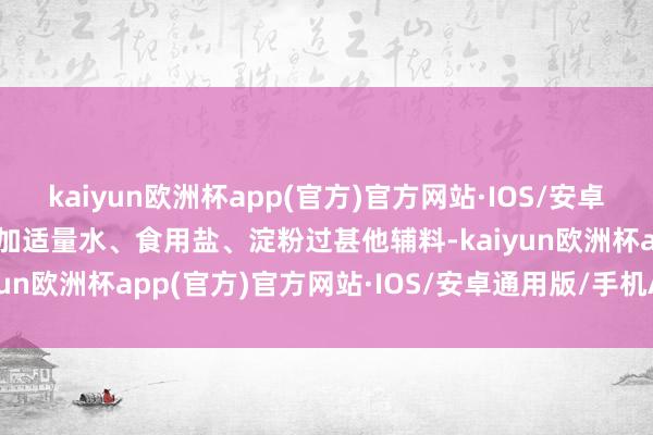 kaiyun欧洲杯app(官方)官方网站·IOS/安卓通用版/手机APP下载添加适量水、食用盐、淀粉过甚他辅料-kaiyun欧洲杯app(官方)官方网站·IOS/安卓通用版/手机APP下载