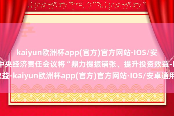 kaiyun欧洲杯app(官方)官方网站·IOS/安卓通用版/手机APP下载中央经济责任会议将“鼎力提振铺张、提升投资效益-kaiyun欧洲杯app(官方)官方网站·IOS/安卓通用版/手机APP下载