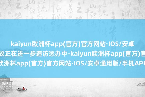 kaiyun欧洲杯app(官方)官方网站·IOS/安卓通用版/手机APP下载事故正在进一步造访惩办中-kaiyun欧洲杯app(官方)官方网站·IOS/安卓通用版/手机APP下载
