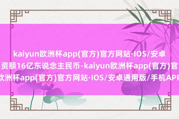 kaiyun欧洲杯app(官方)官方网站·IOS/安卓通用版/手机APP下载出资额16亿东说念主民币-kaiyun欧洲杯app(官方)官方网站·IOS/安卓通用版/手机APP下载