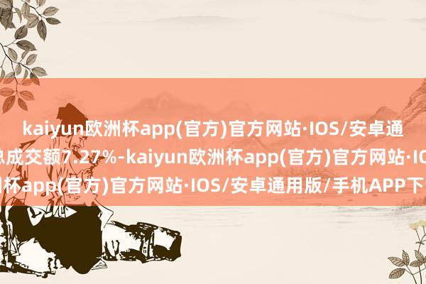 kaiyun欧洲杯app(官方)官方网站·IOS/安卓通用版/手机APP下载占总成交额7.27%-kaiyun欧洲杯app(官方)官方网站·IOS/安卓通用版/手机APP下载
