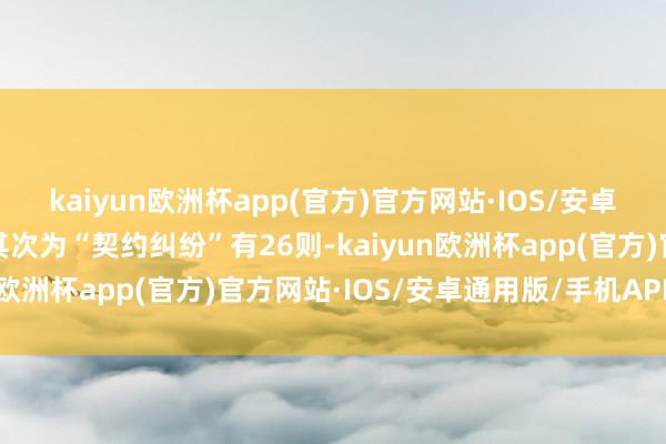 kaiyun欧洲杯app(官方)官方网站·IOS/安卓通用版/手机APP下载其次为“契约纠纷”有26则-kaiyun欧洲杯app(官方)官方网站·IOS/安卓通用版/手机APP下载